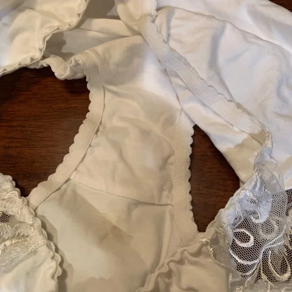 Elegant White Lace Women's Panties from Europe, new, cotton, no tags, size M